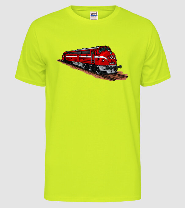 Trenuri model galben neon pe tricou