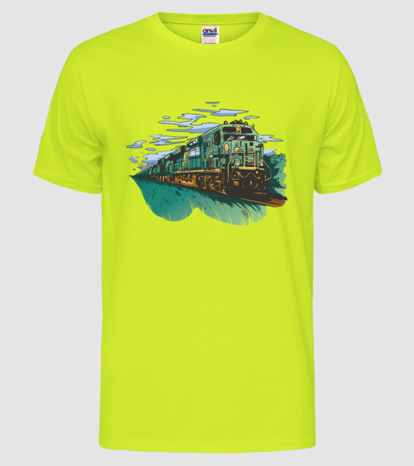 Trenuri model galben neon pe tricou