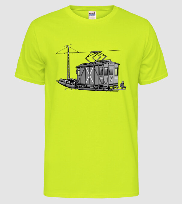 Trenuri model galben neon pe tricou