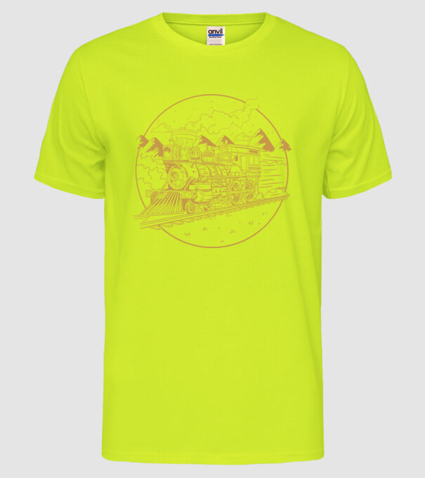 Trenuri model galben neon pe tricou