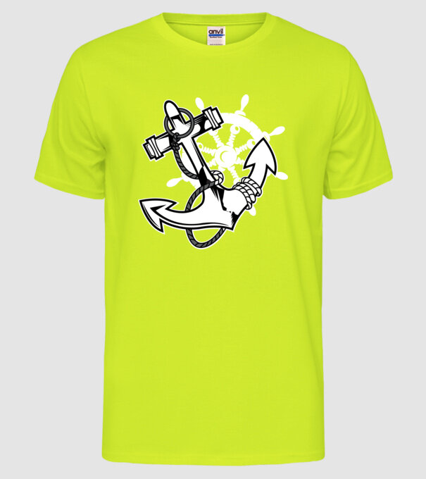 Vapoare model galben neon pe tricou