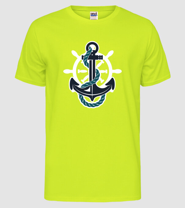 Vapoare model galben neon pe tricou