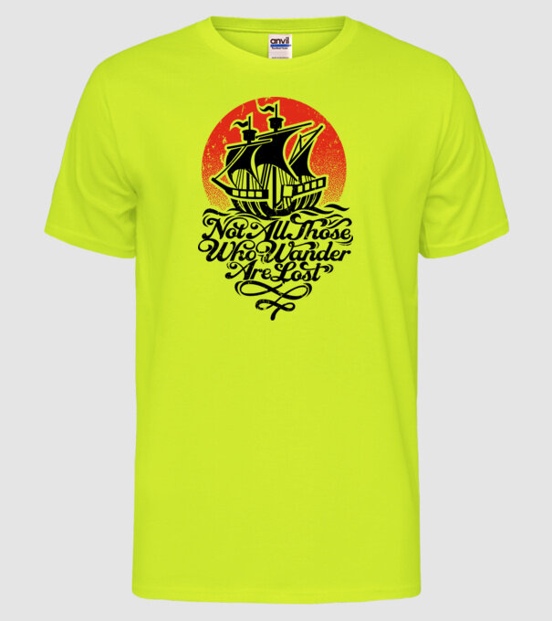 Vapoare model galben neon pe tricou