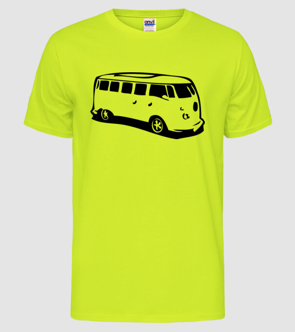vwbus model galben neon pe tricou