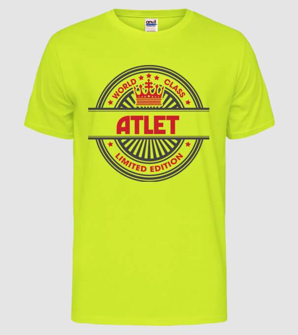 atlet model galben neon pe tricou