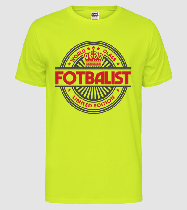 Fotbalist model galben neon pe tricou