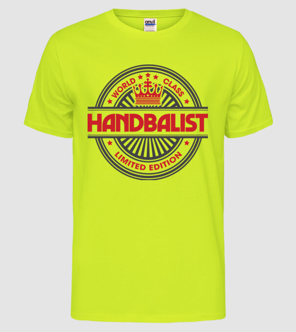 handbalist model galben neon pe tricou