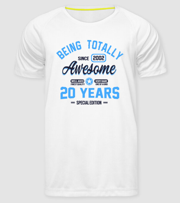 20 years of being totally awesome model alb pe tricou