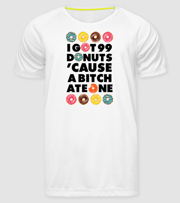 A bitch eat one model alb pe tricou
