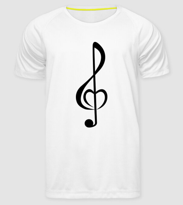a-nota muzicală model alb pe tricou