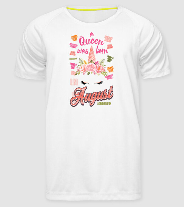 A queen was born in AUGUSZTUS model alb pe tricou