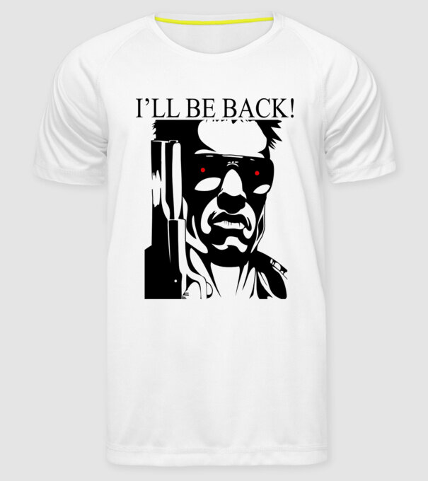 A Terminátor model alb pe tricou