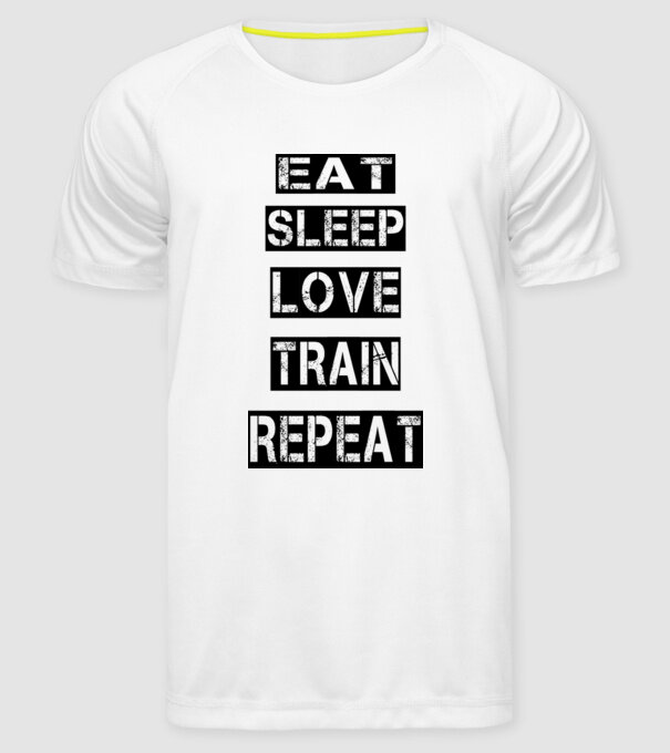 AET SLEEP LOVE TRAIN model alb pe tricou