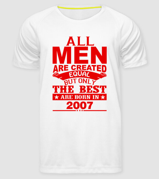 All men are created - 2007 model alb pe tricou