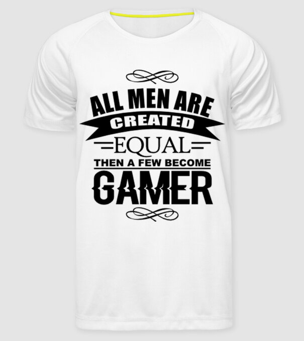 All men are created equal... model alb pe tricou