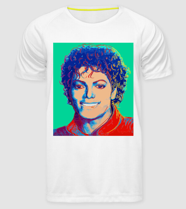 Micheal Jackson Art model alb pe tricou
