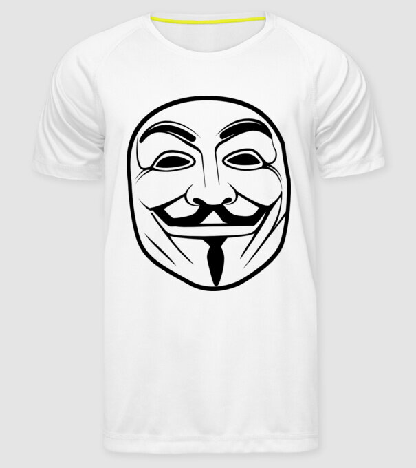 Anonymus model alb pe tricou