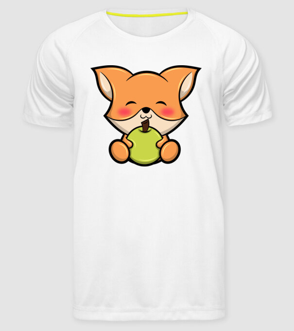 Baby Fox model alb pe tricou