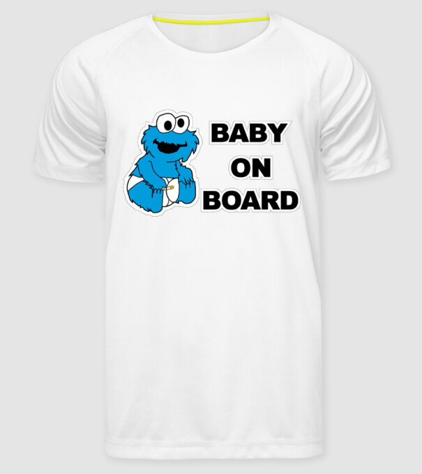 Baby Monster model alb pe tricou