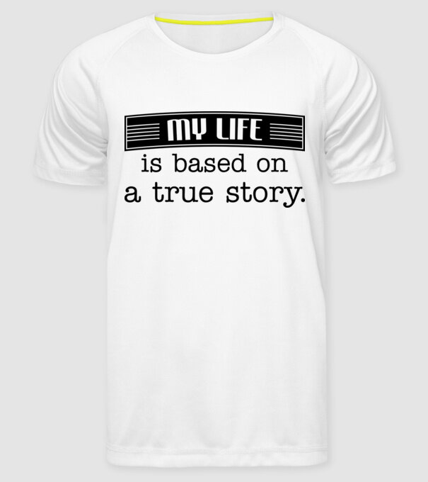 Based on true story. model alb pe tricou