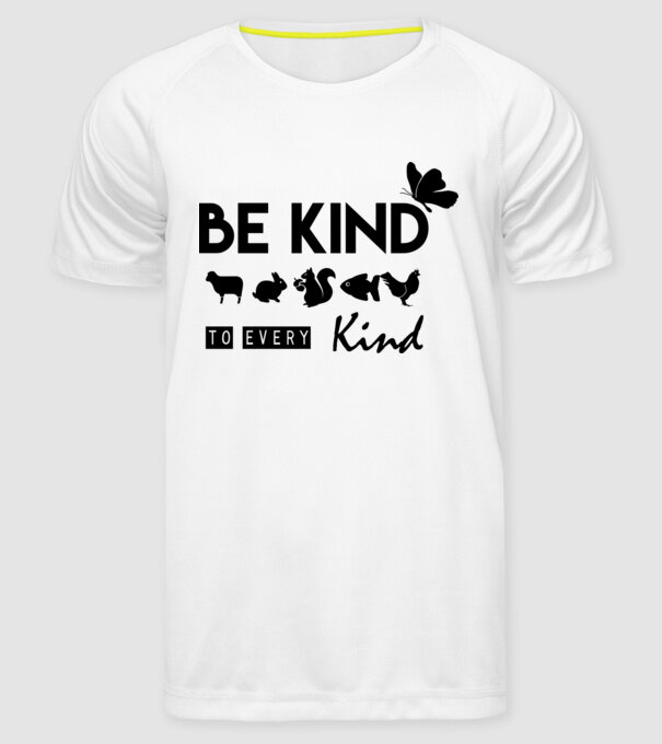 Be kind to every kind model alb pe tricou