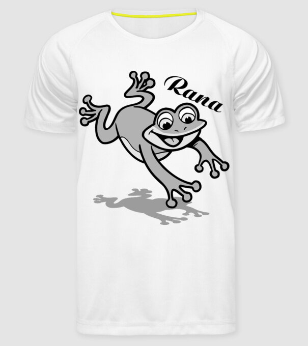 Frog model alb pe tricou