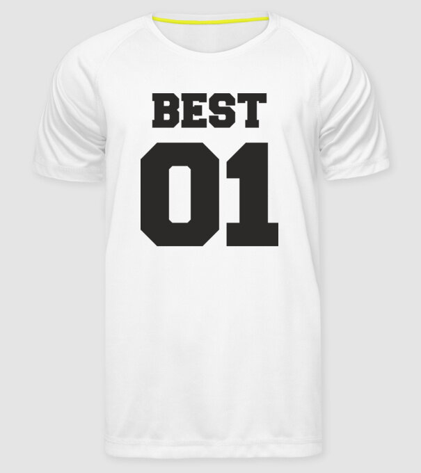 Best 01 model alb pe tricou