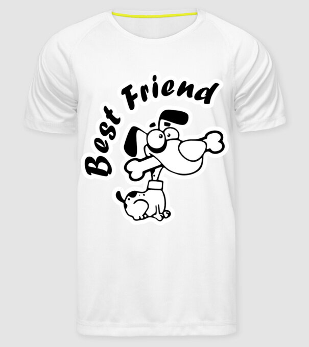 Best Friends model alb pe tricou