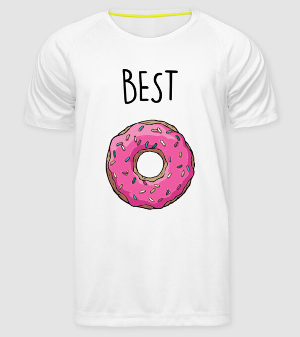 Best friends model alb pe tricou