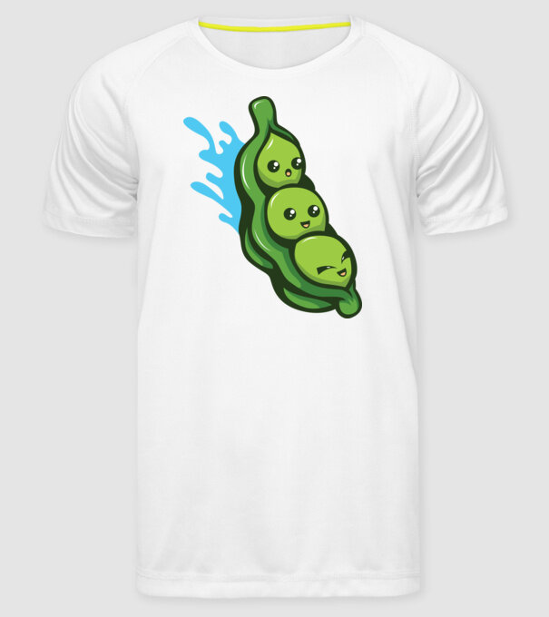 Mazăre model alb pe tricou
