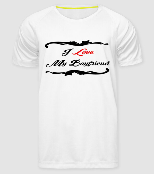 Boyfriend model alb pe tricou