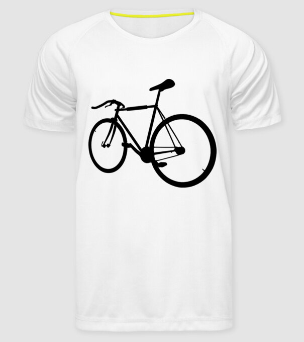 Bicicletă model alb pe tricou
