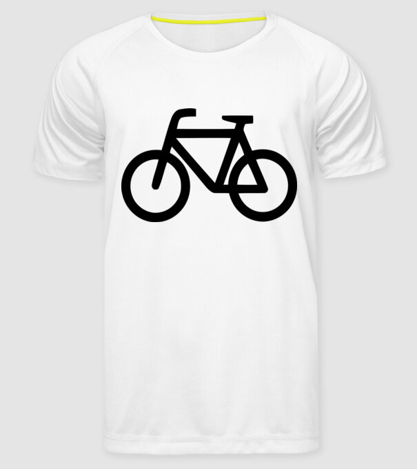 Bicicletă model alb pe tricou