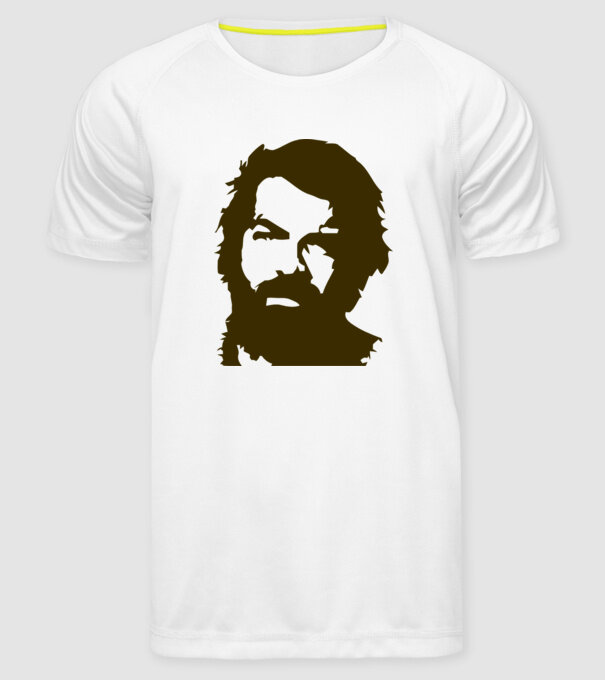 bud spencer model alb pe tricou