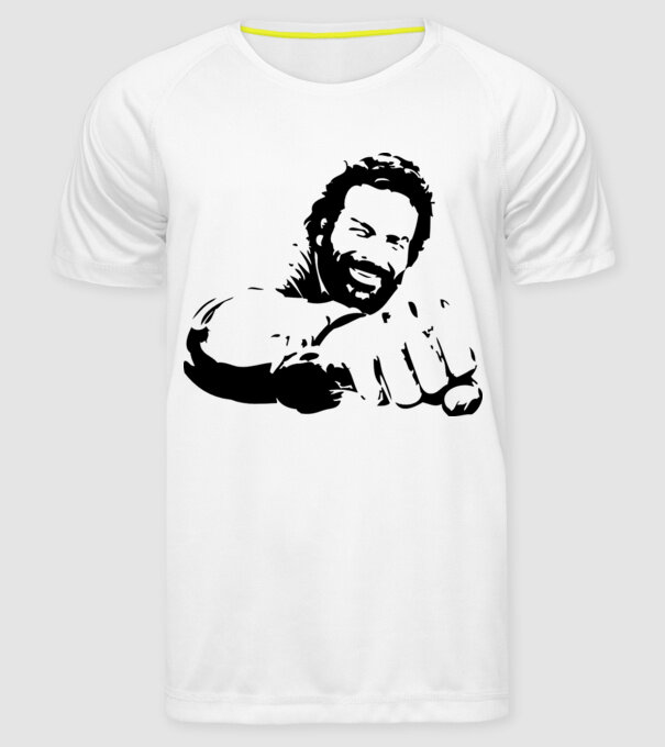 Bud Spencer model alb pe tricou