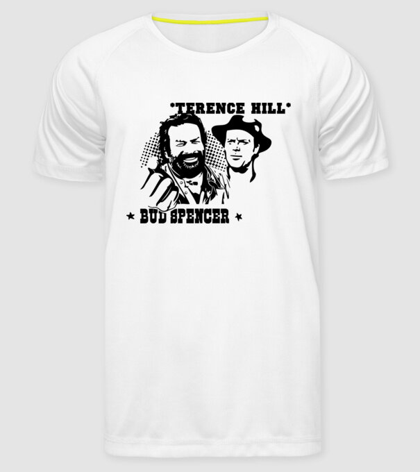 Bud Spencer Terence Hill model alb pe tricou