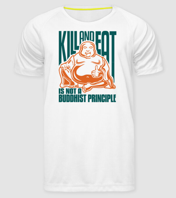 buddhist principle model alb pe tricou