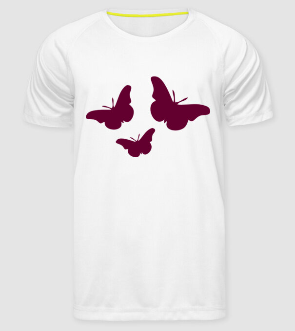 Butterflies model alb pe tricou