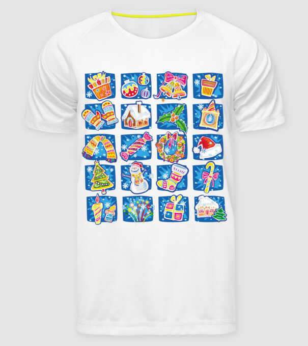 Christmas mix 2 model alb pe tricou
