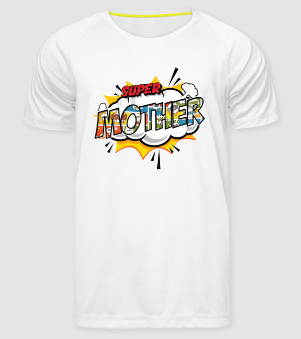 Comic Mother model alb pe tricou