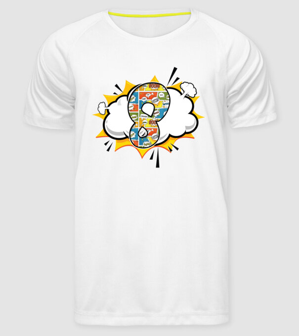 Birthday Comic Number 8 model alb pe tricou
