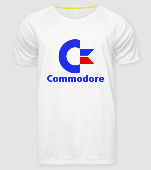 commodore 64 model alb pe tricou