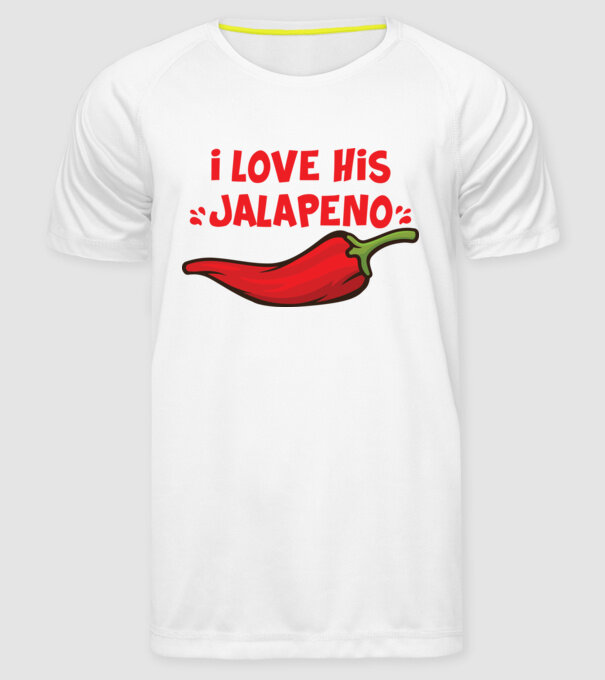 Couple JALAPENO model alb pe tricou