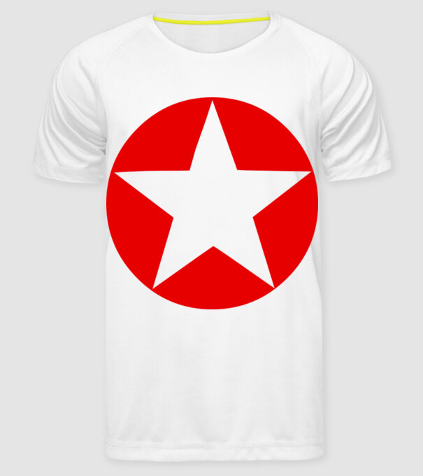 stea model alb pe tricou