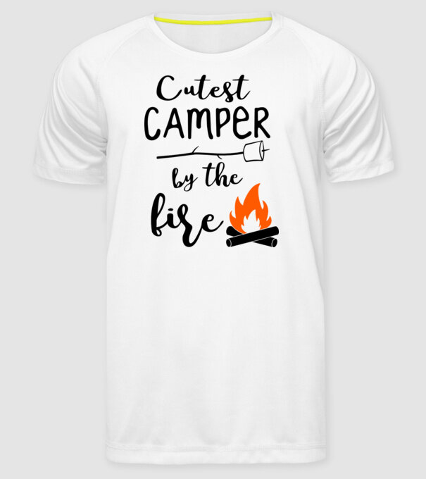 Cutest camper model alb pe tricou