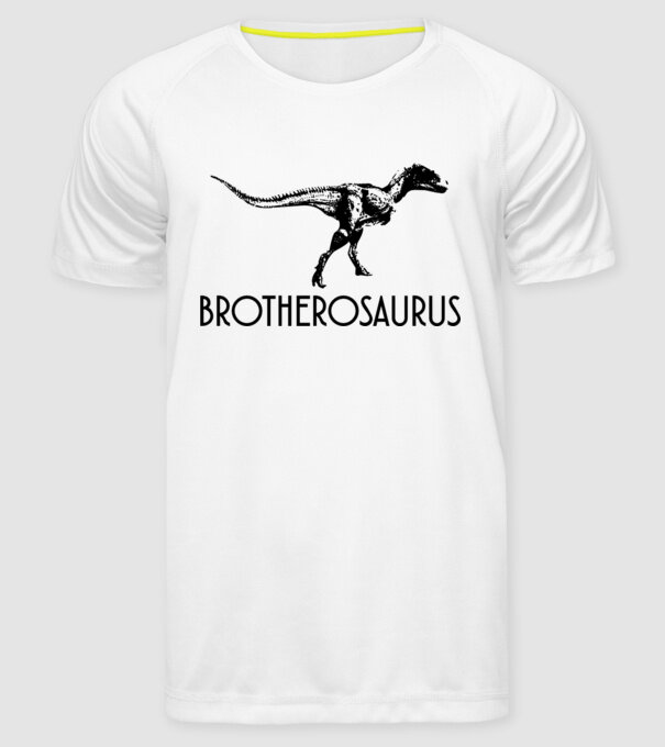 Familia de dinozauri Brotherosaurus model alb pe tricou