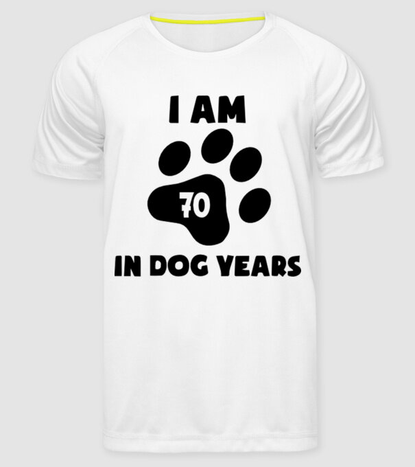 Dog year - 70 model alb pe tricou