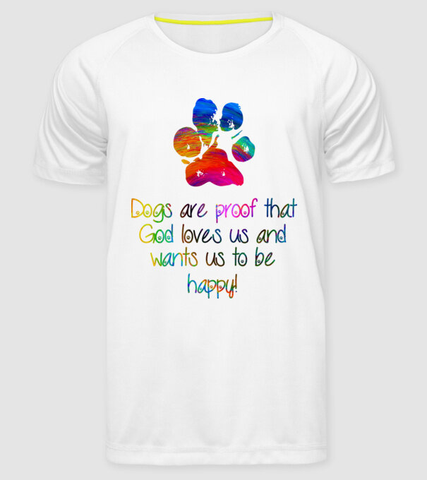 Dogs are proof model alb pe tricou