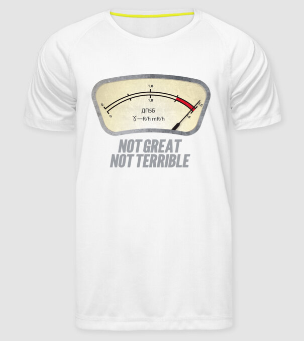 Dosimeter model alb pe tricou