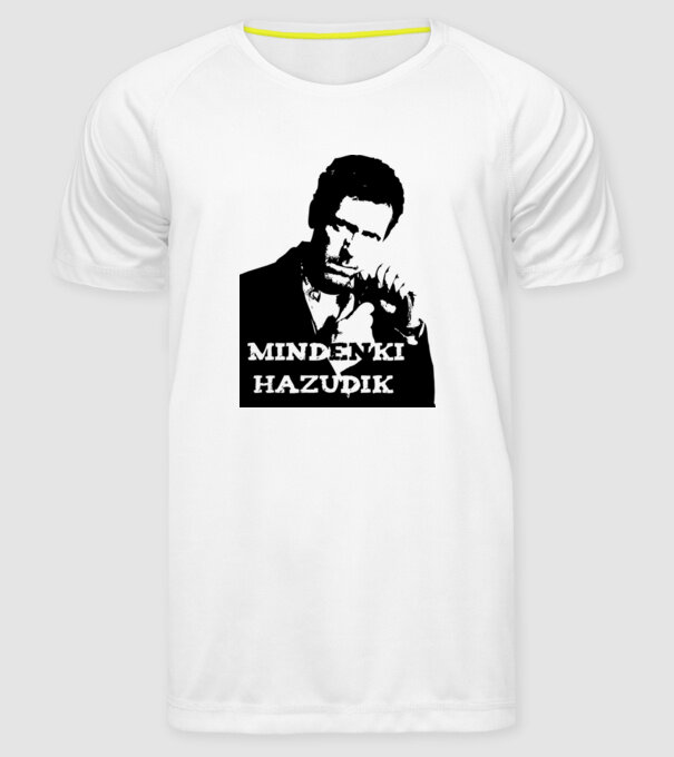 dr. house model alb pe tricou